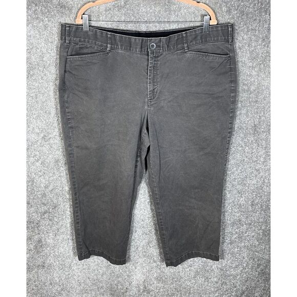 Eddie Bauer Pants - Eddie Bauer Gray Legend Wash Curvy Crop Pants Womens Size 20W Stretch‎ Pockets